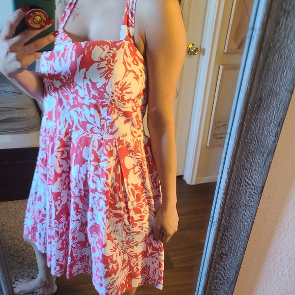 1950's baby doll hawaiian print halter dress - Picture 3 of 11